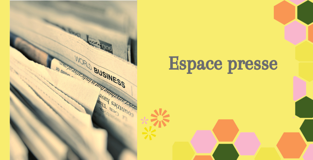 Bannière Espace presse illustrée par une pile de journaux.