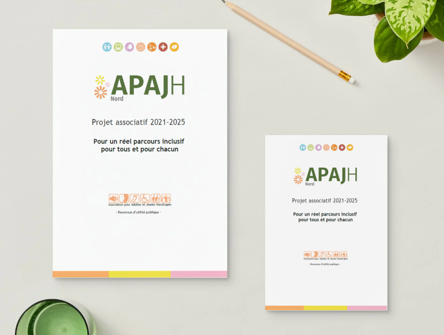 Couverture du projet associatif APAJH Nord 2021-2025 : « Pour un réel parcours inclusif pour tous et pour chacun ».